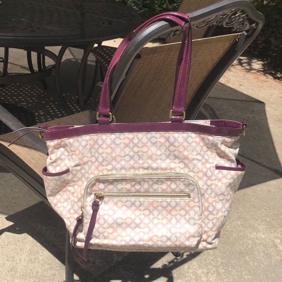 Coach Handbags - Purple and Pink Coach Diaper Bag